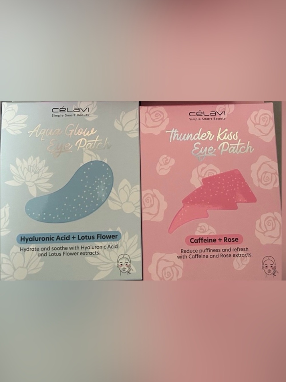 Aqua Glow & Thunder Kiss Eye Patch Duo – Blue & Pink